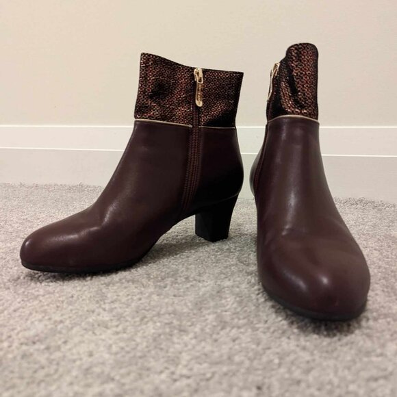 Brand New Burgundy Pierre Cardin Heels - Picture 2 of 5